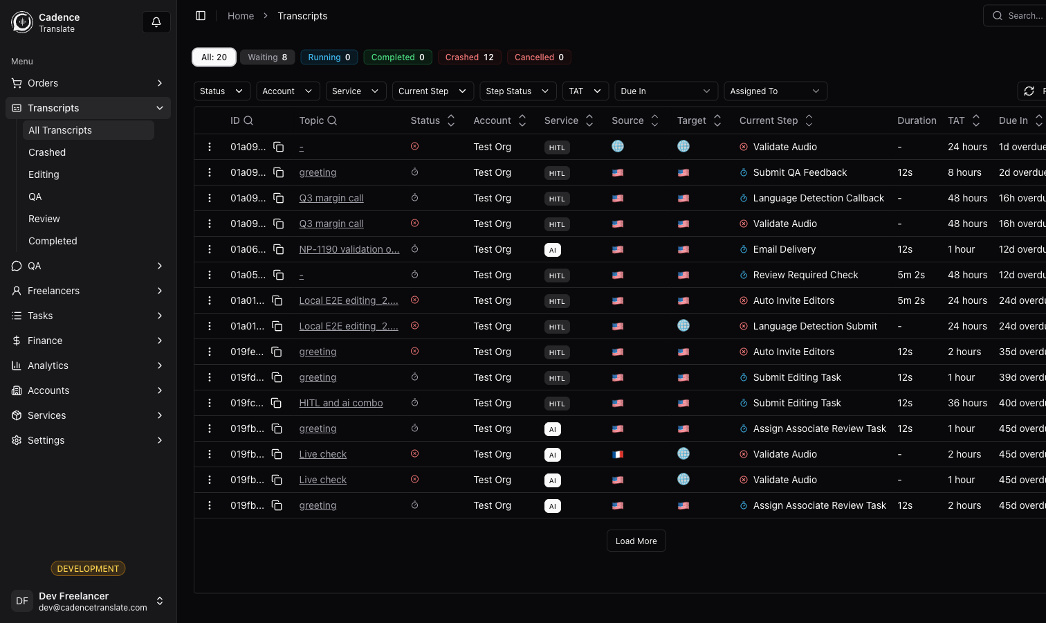 Cadence Translate — Transcription Pipeline & MegaEditor — 3